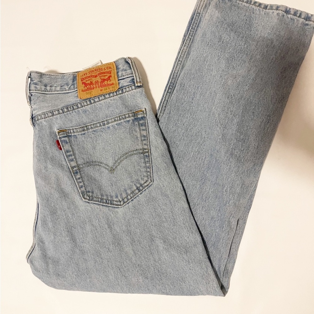 Levi's 505 Men's Cotton Jeans - Light Stonewash